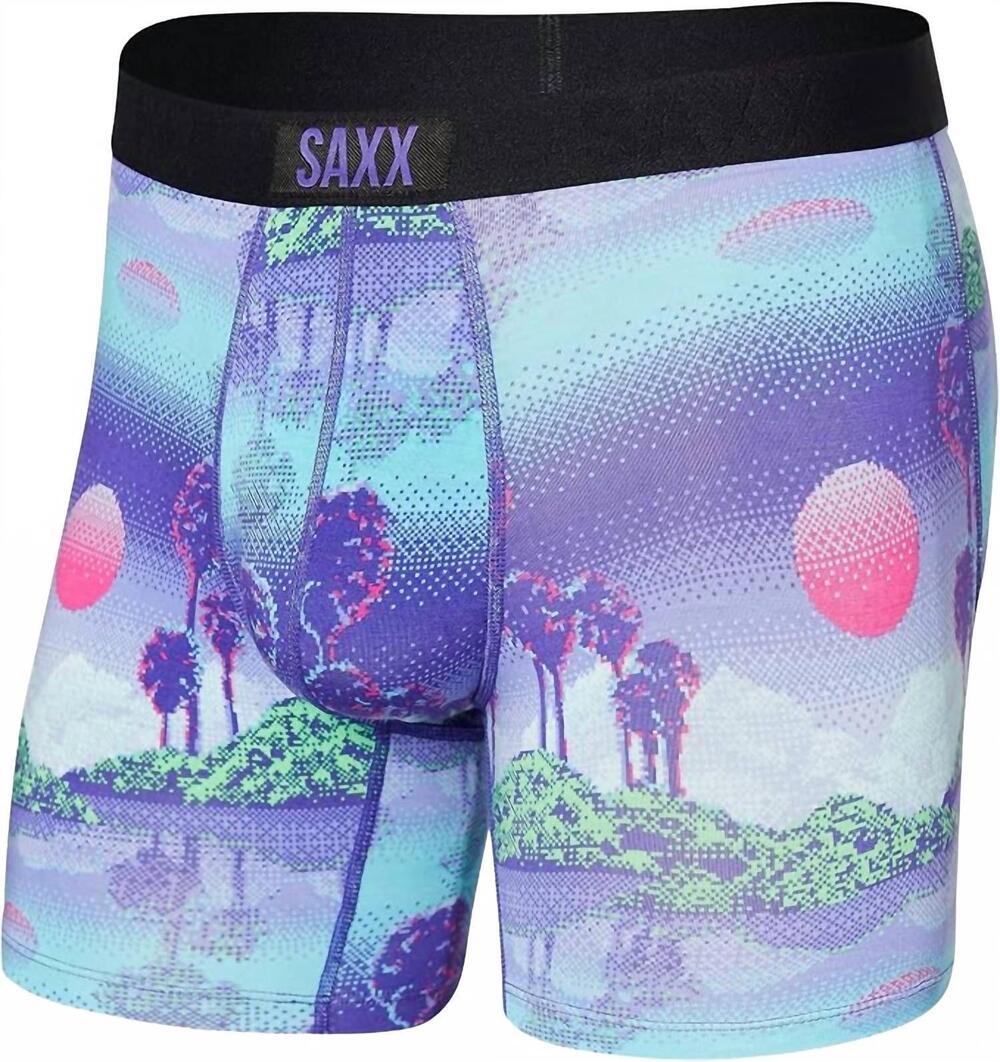 NEW SAXX men's vibe boxer brief in pixel paradise multi